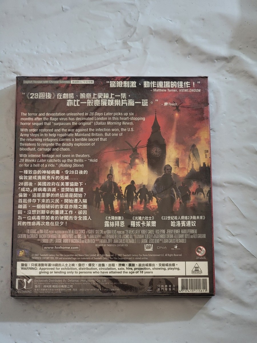 28 Weeks Later DVD New Sealed Horror Action Zombie Apocalypse