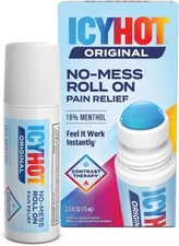 Icy Hot Original Medicated Muscle & Joint Pain Relief No Mess, Roll-On Liquid,..