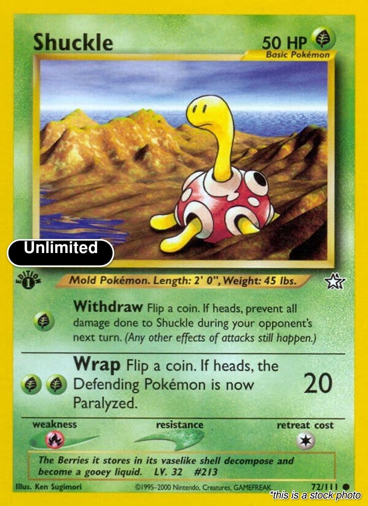 Shuckle 072/111 Neo Genesis MP Unlimited