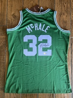 Kevin Mchale Signed Green Celtics Swingman Replica Jersey PSA Witnessed