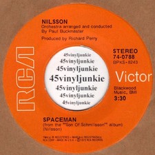 Nilsson NM 45 rpm "Spaceman" on RCA Records (Harry) Nilsson NM 45 rpm "Spaceman" on RCA Records (Harry)