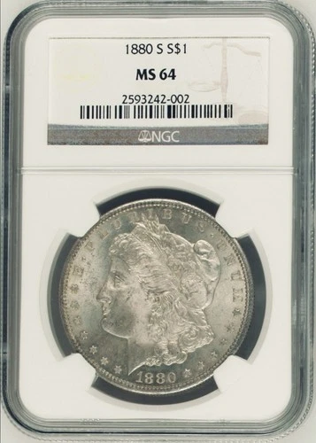 1880 S Morgan Silver Dollar NGC MS-64