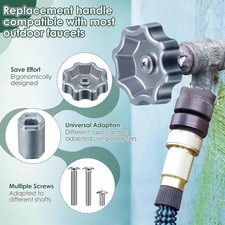 Faucet Handle with Mount Hardware Easy to Install Alloy Round Wheel Knob for