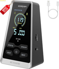Digital Rechargeable Metronome LCD Voice Beat Volume Piano Guitar Violin - US