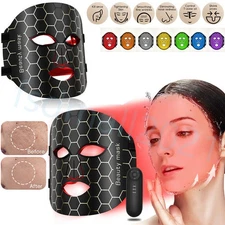 7 Colors 96 LED Photonic Facial Mask Meter Red Lights Mask for Facial Skin Care