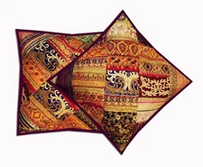 16"-2 Handmade Patchwork Ethnic Sofa Pillow Cushion Cover Living Room / Bedroom