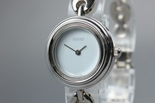  Near MINT Gucci 11/12.2 Change Bezel 26mm Silver White Dial Womens Watch JAPAN
