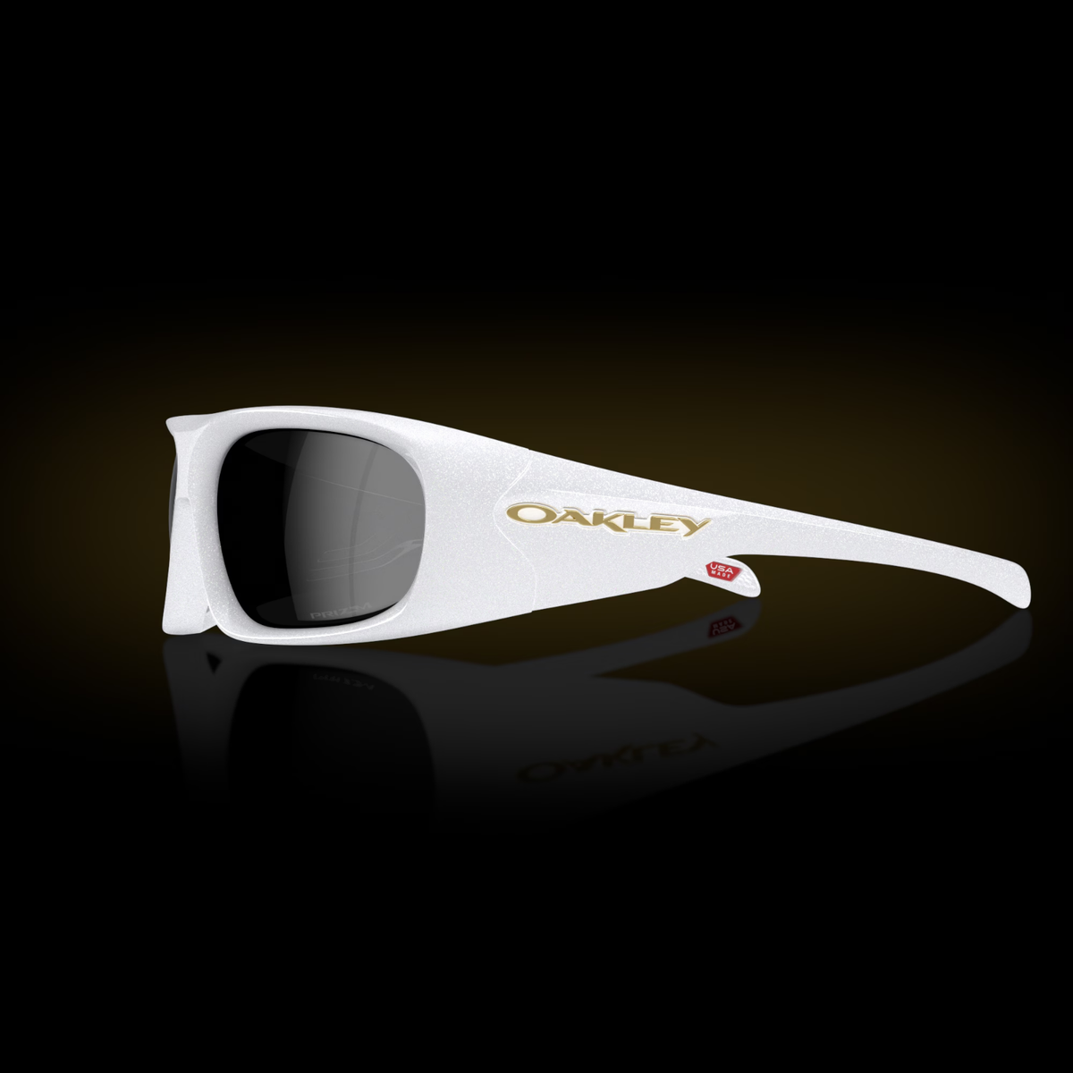 NEW Oakley BELLEVILLE Pearl White PRIZM Black Lens Sunglasses