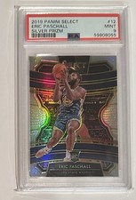 Eric Paschall 2019-20 Panini Select Concourse #12 RC Silver Prizm Rookie PSA 9