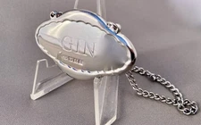 Sterling Silver Pottery Barn GIN Decanter Tag English Hallmarks NEW Unboxed