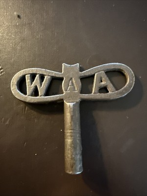 A. Willmann German Steel Dragonfly Regulator Wall Winding Clock Key 4mm Size 7