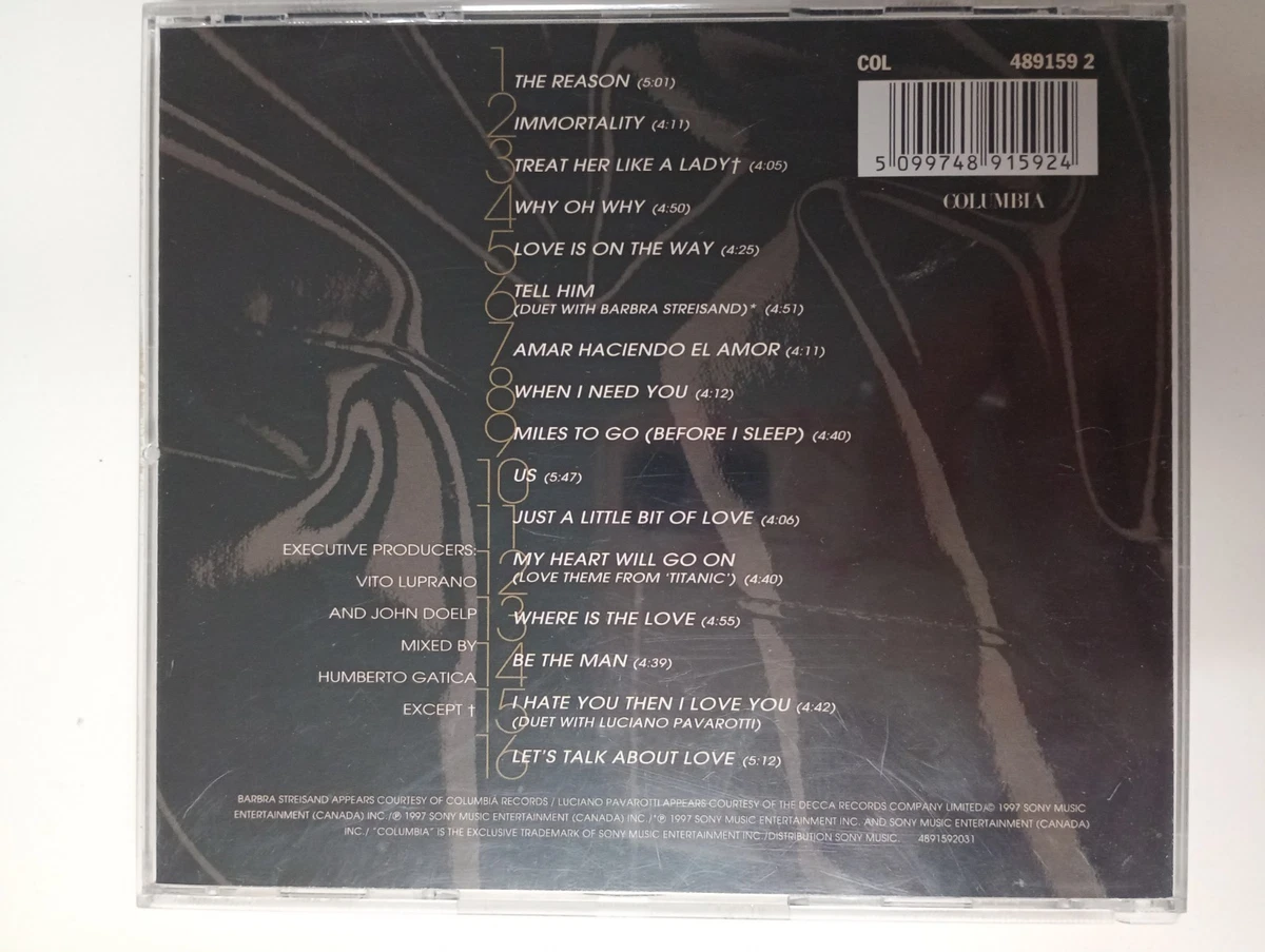 CELINE DION Lets talk about love All the way A decade of song A new day has come