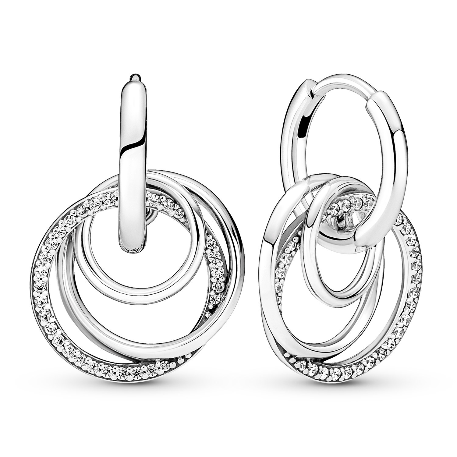 PANDORA Schmuck Damen-Ohrringe Creolen Immer Von Familie Umgeben Silber 291156C0 19390₽