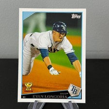 Evan Longoria Tampa Bay Rays 2009 Topps RC Rookie Cup #160 Baseball Card. rookie card picture