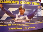 VINTAGE 1996 DAMON HILL FORMULA 1 F1 RACING WILLIAMS POSTER 1996 GOODYEAR