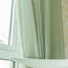 Deeprove Green Boho Curtains 108" Long for Bedroom Living Room Balcony