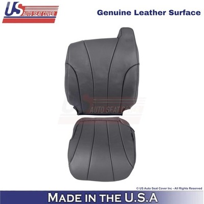 1999-2002 For Chevy Silverado W/T Genuine Leather Driver Side Covers Dk Graphite