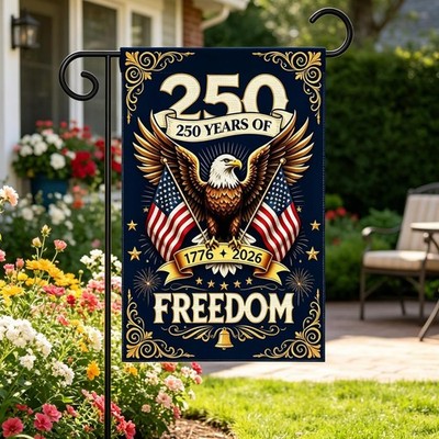 250th Anniversary USA Flag 12 x 18 Inch 250 Years Patriotic Garden Decor Decor