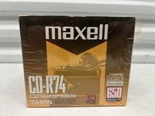 Maxell CD-R 650 MB 74 Minute Premium Grade 8X CD-R74 Pack of 10 - SEALED