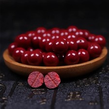 5A Natural Vermilion 8MM Smooth Round Gemstone Beads 10Pcs For Handmade DIY Jewe