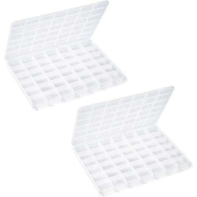Plastic Bead Storage Container with 42 Grids Clear Jewelry Organizer Box for