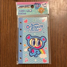 Angel Blue Seal Sticker Album 6-Hole Binder Insert Sheet Used Japan