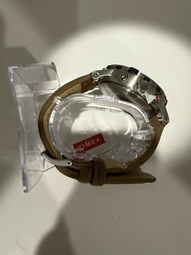 Timex - T2N721 - Quartz Compass Tide Temperature Silver Case Brown Strap - Watch - Afbeelding 6 van 9