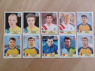 10x Panini WM 94 USA Sticker Sammelbilder ungeklebt unglued Romania Schweden 