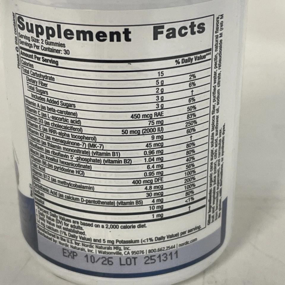 Nordic Naturals Women's Multivitamin Gummies, Mixed Berry - 60ct Exp10/26 - Image 2 of 3