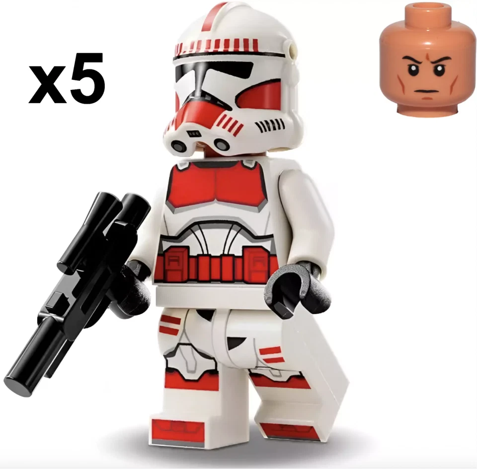 LEGO Star Wars Shock Trooper Clone Minifigure Coruscant Guard LOT of 5 75354 NEW - Image 2 of 2
