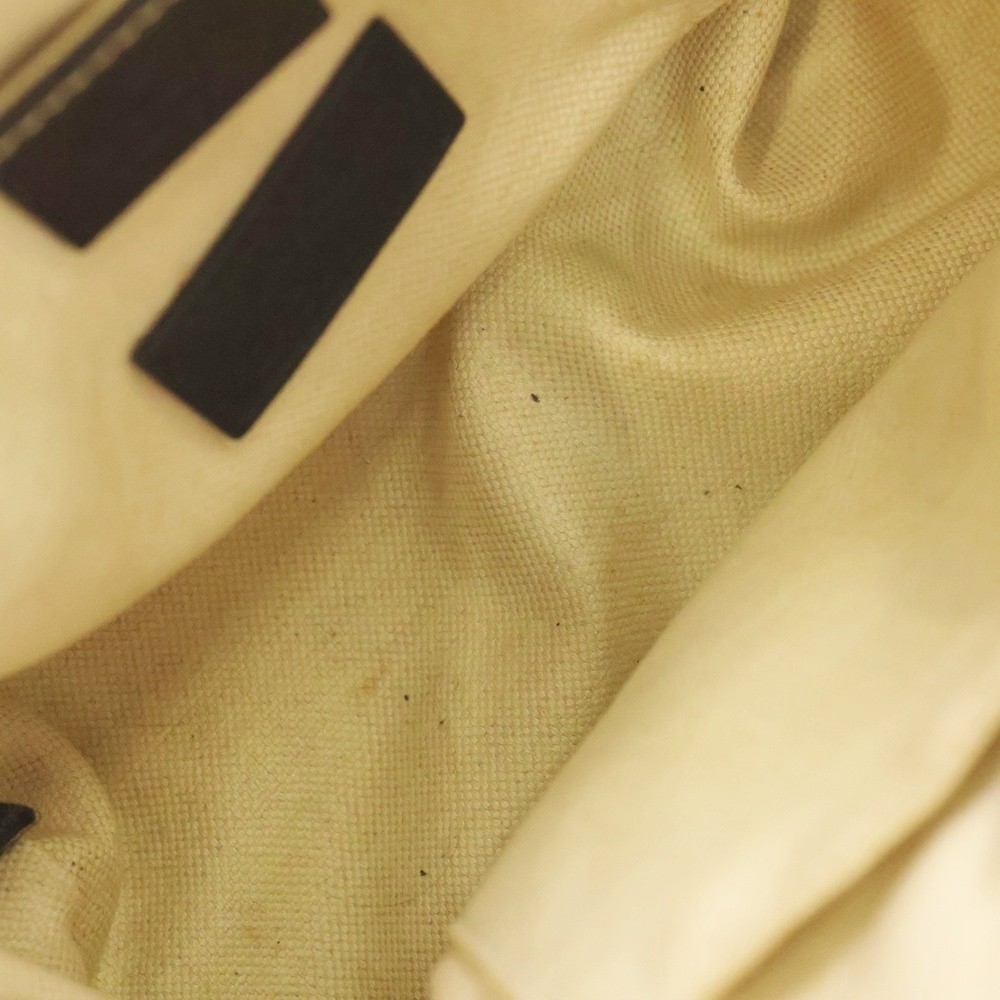 Gucci Gg Ribbon Handbag Mini Tote Bag Black Ivory Leather Canvas 443089 thumbnail 4