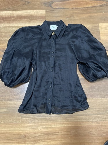 4 Aje Linen Silk Blouse Top As New *BUY FIVE + ITEMS = FREE POST - Picture 3 of 3