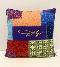 NEW! Coat of Many Colors Decorative Pillow Dolly Parton Dollywood