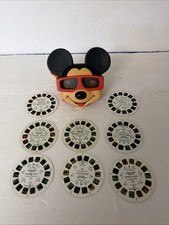 Vintage 1989 Ideal View-Master Mickey Mouse Face 3D Viewer Walt Disney Reels B2