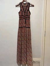 Lulus Paisley Maxi Dress Size Small | Lace-Up Front Bohemian Romantic