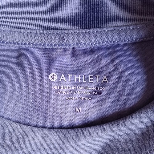 Top donna Athleta senza maniche pervinca taglia M/L abbigliamento attivo palestra golf sportivo - Foto 5 di 5