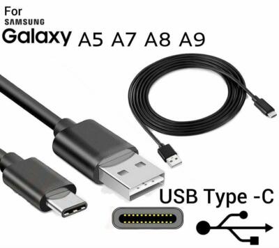 For Samsung Galaxy A3 A5 A7 A8 A9 USB Type C Fast Charger Charging Lead  Cable UK