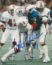 BOB GOLIC  NEW ENGLAND PATRIOTS    ACTION SIGNED 8x10