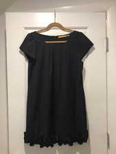 New With Tags ALICE + OLIVIA BLACK CAP SLEEVE MIDI SHEATH DRESS