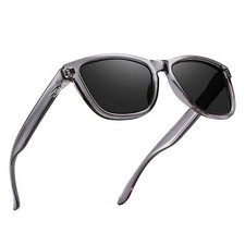 Men's UV400 Protection Dark Gray Polarize Retro Classic Sunglasses