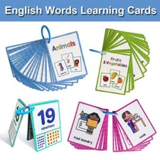 Montessori Kids English Words Learning Flashcards for Early Education