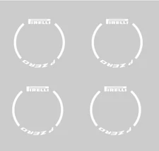1/10 Scale Pirelli F1 RC Car tire transfer sticker sheet set of 4 - White