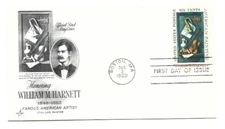 JH 1386 William Harnett Artcraft pencil address erased FDC