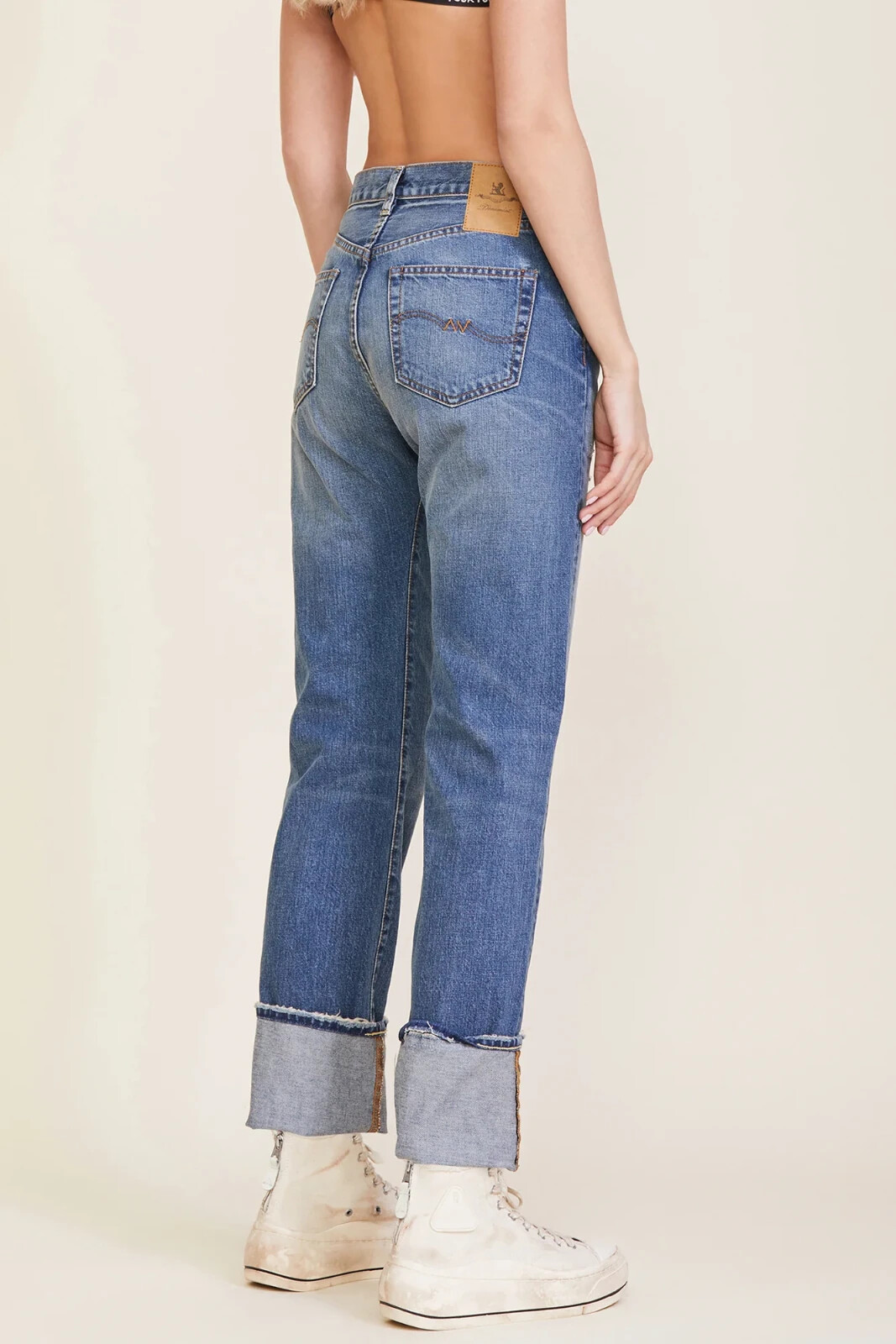 Denimist x Free People Sophie Cuffed Straight Jeans in Indigo Size 26 RRP $325 image 4