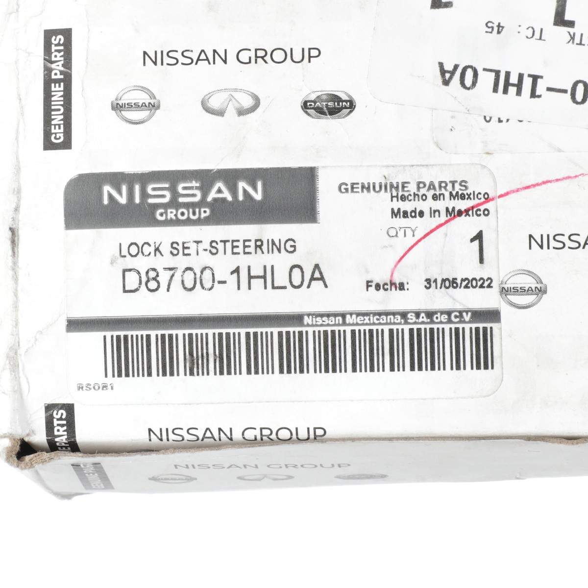 NEW OEM Nissan 2012-2019 Versa Ignition Lock Cylinder Switch Key