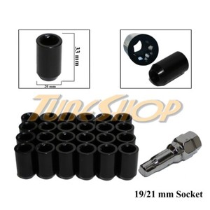 24 Tuner Wheel Lock Lug Nuts 8 Point Key 12x1 5 12 1 5 Acorn Open End Black L Ebay
