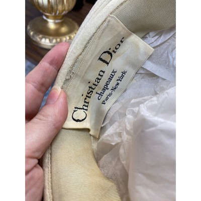 Vintage CHRISTIAN DIOR Ivory Wool Wide Brim Hat Vintage CHRISTIAN DIOR Ivory Wool Wide Brim Hat - Etsy main image 4