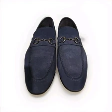 Size 13 Nordstrom Blue Men's Suede Bit Loafer  Ortholite‎ Comfort Foam Insoles