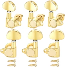 Guitar Tuner Pegs Set 1 Set 3L 3R Grover-Style Gold Tuners Head