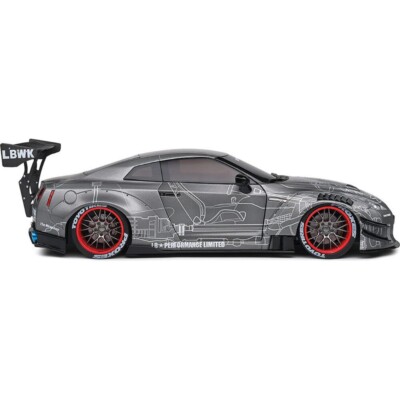 Solido 1:18 2020 Nissan GT-R (R35) Liberty Walk Body Kit 2.0 Grey